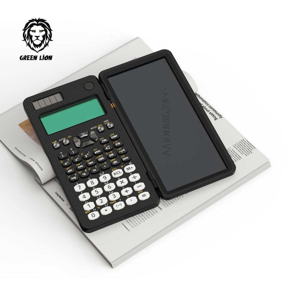 Green Lion Scientific Calculator & Writing Pad – Black