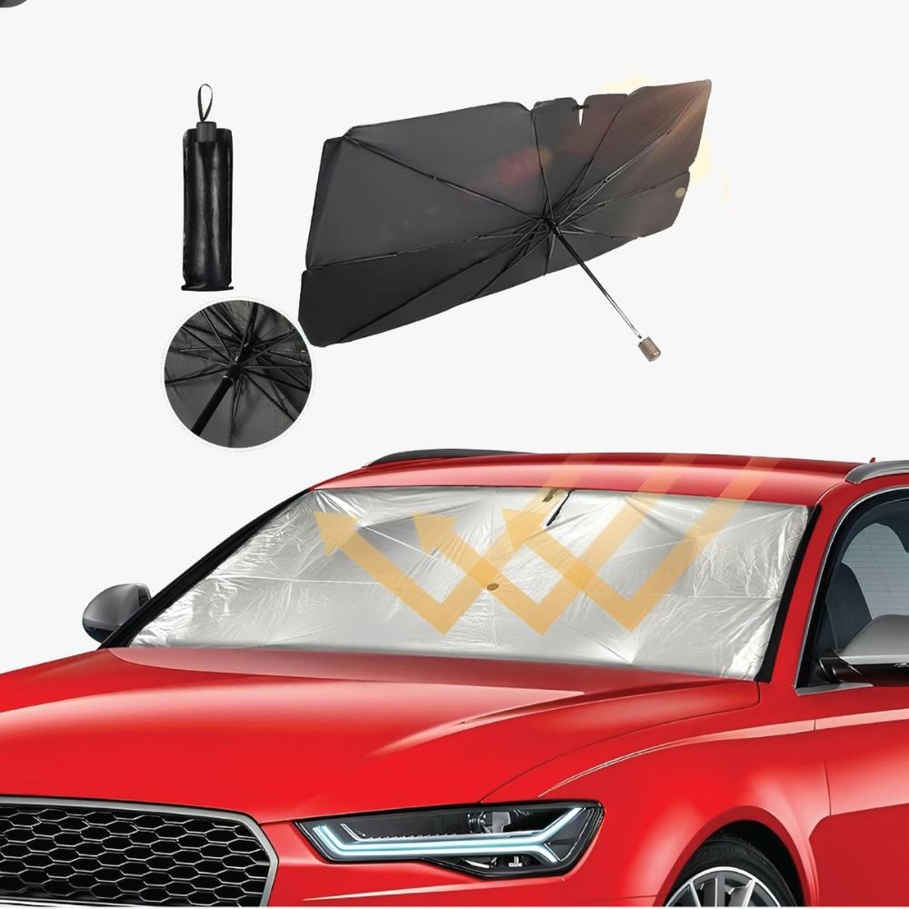 Green Lion Car Windshield Umbrella – Black