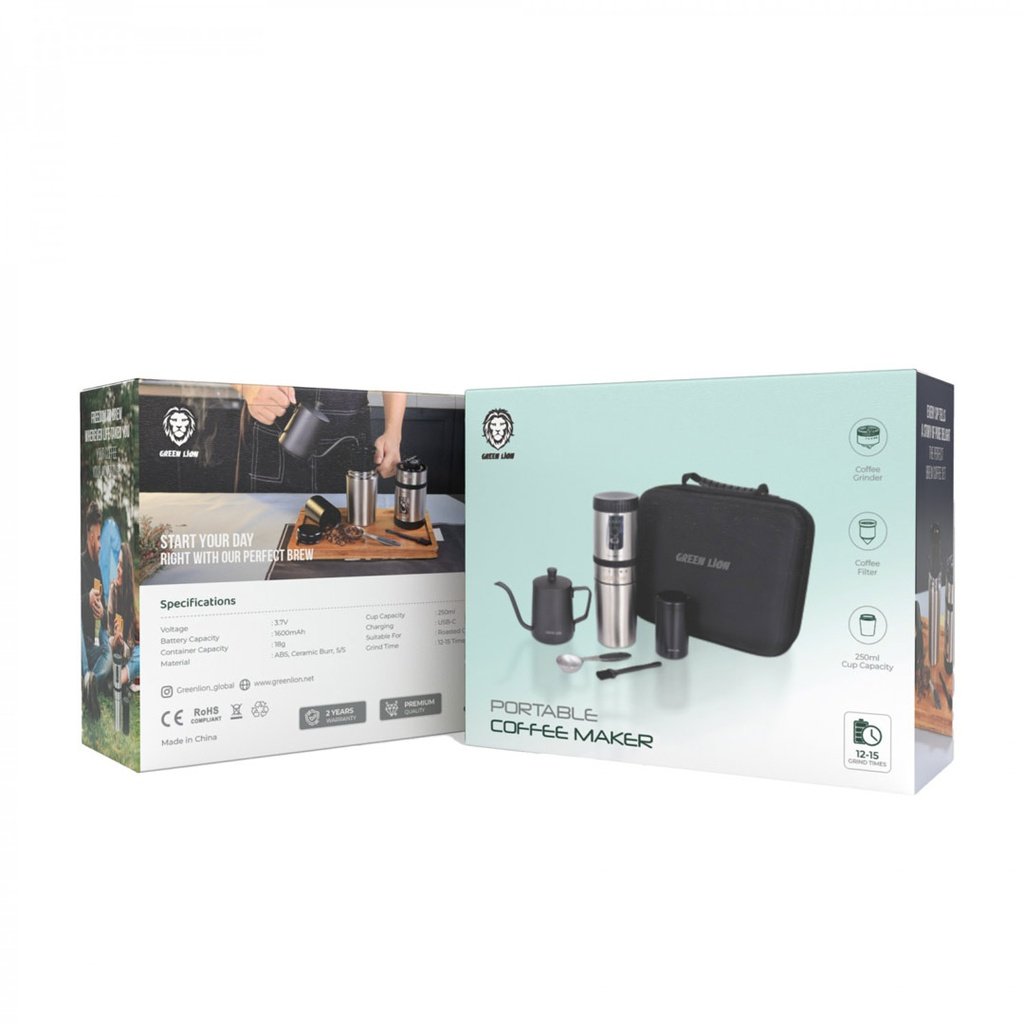 Green Lion Portable Coffee Maker Kettle Stainless Steel