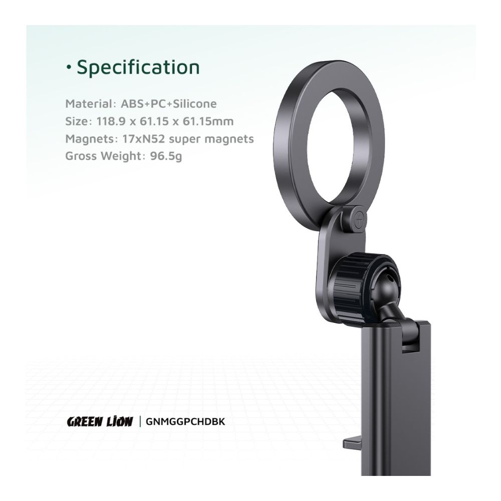Green Lion MagGrip Car Holder – Black
