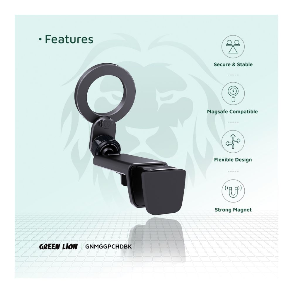 Green Lion MagGrip Car Holder – Black