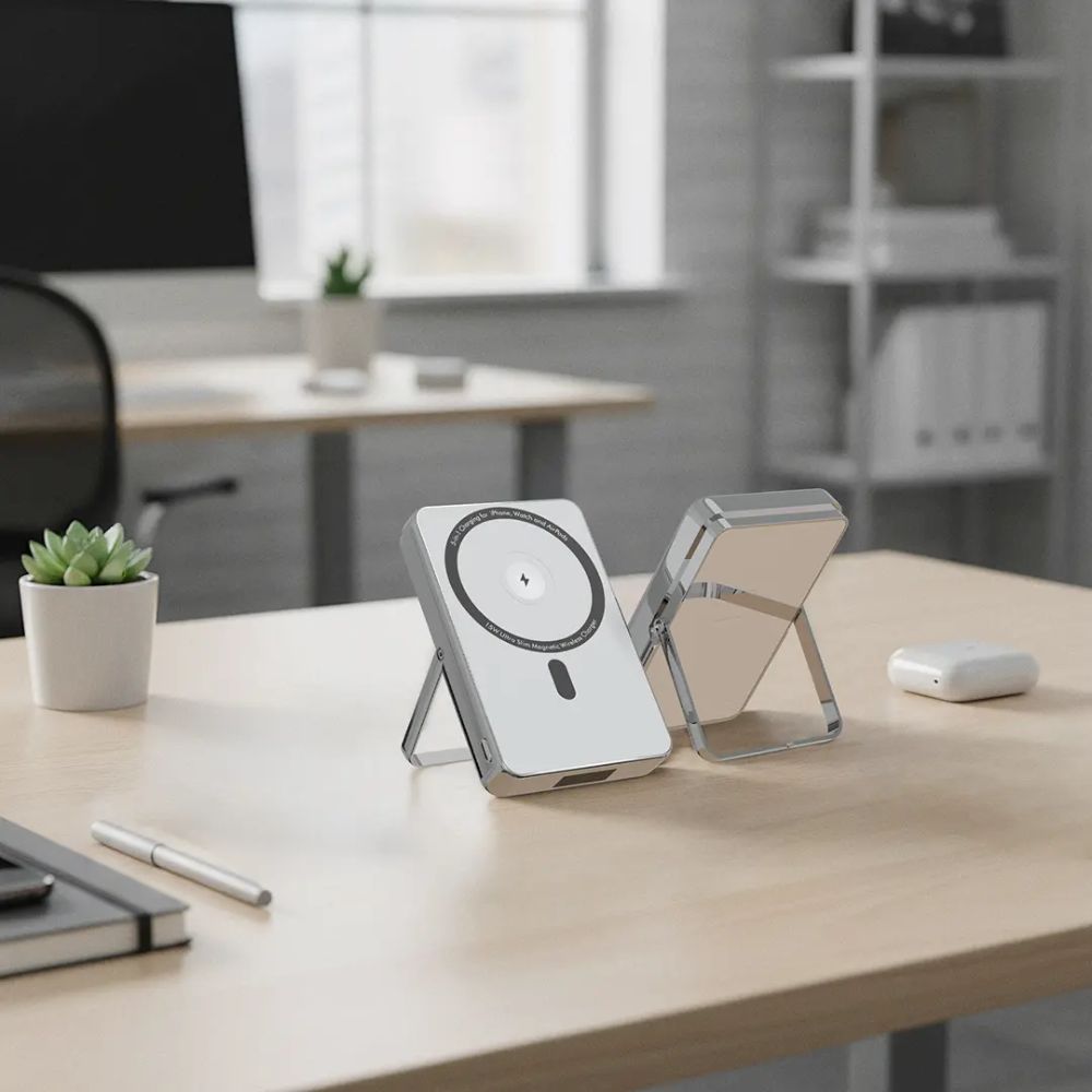 Green Lion Mirror Bank 10000mAh MagSafe Power Bank – Silver