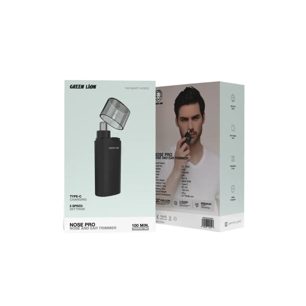 Green Lion Nose Pro Nose and Ear Trimmer – Black