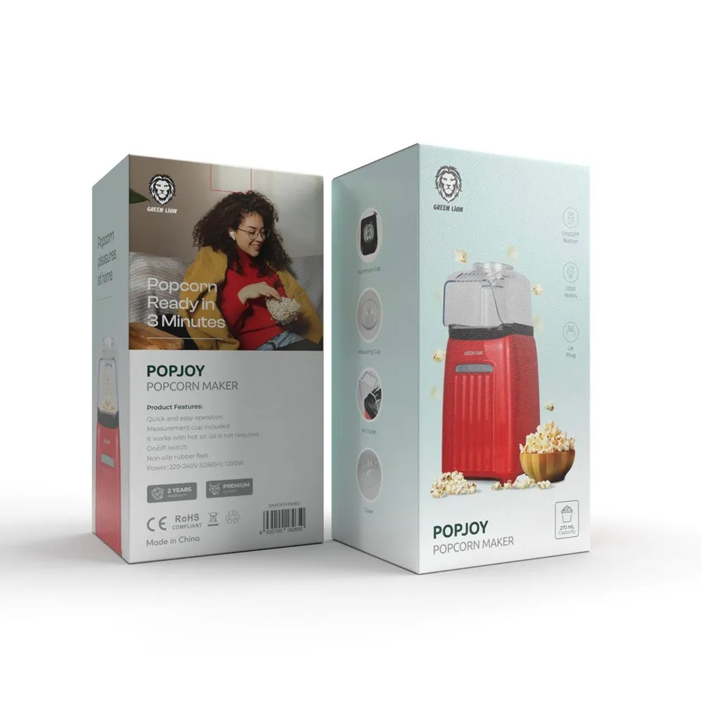 Green Lion PopJoy Popcorn Maker 1200W – Red