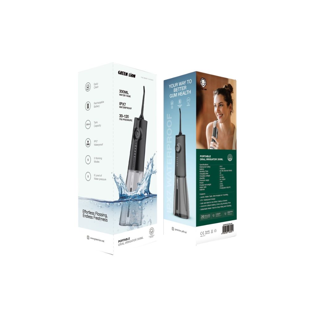 Green Lion Portable Oral Irrigator 300ML – BLACK
