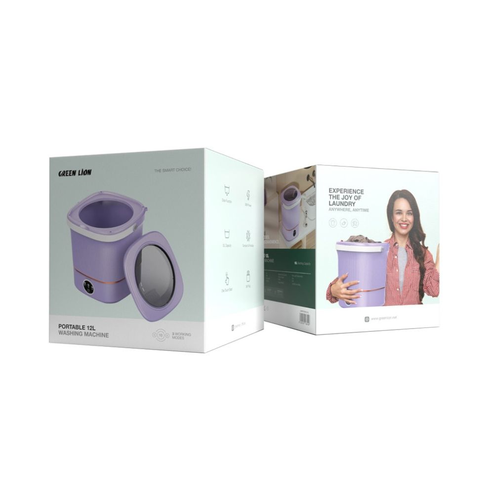 Green Lion Portable 12 L Washing Machine – Purple