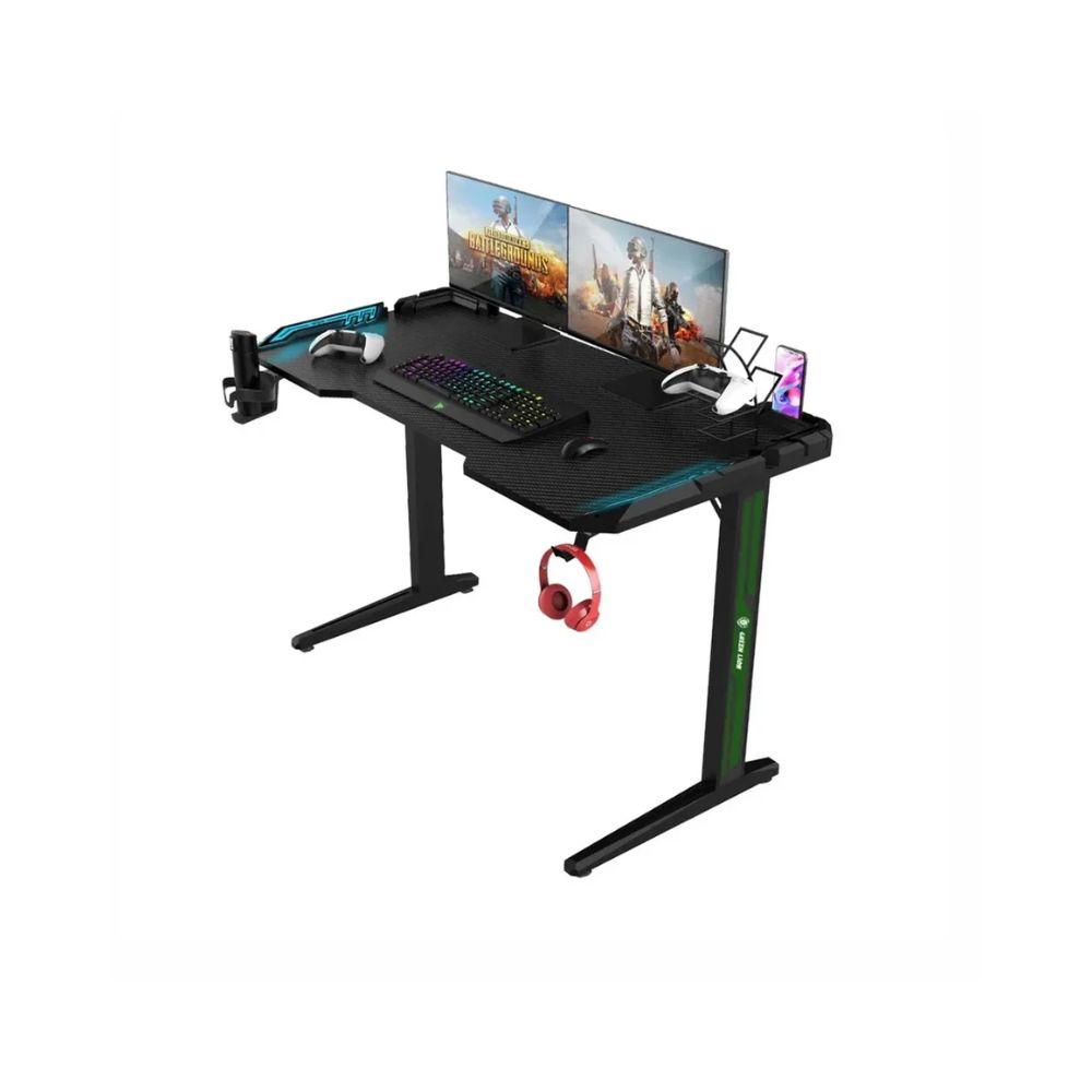 Green Lion RGB Gaming Desk – Professional Carbon Steel Gaming Table