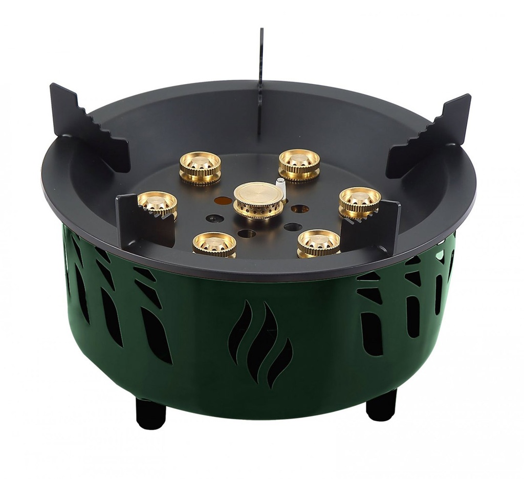 Green Lion Seven Burner Camping Stove with Storage Bag – Green