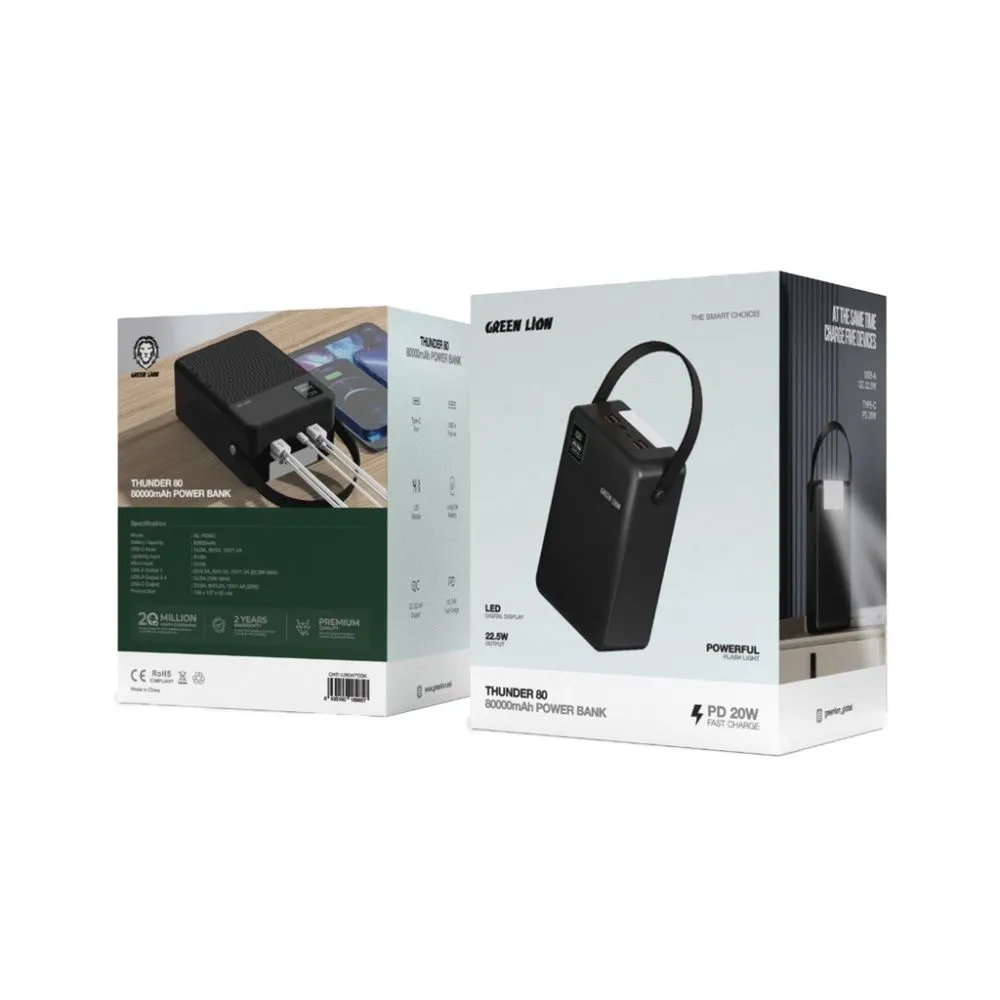 Green Lion Thunder 80 80000mAh Power Bank