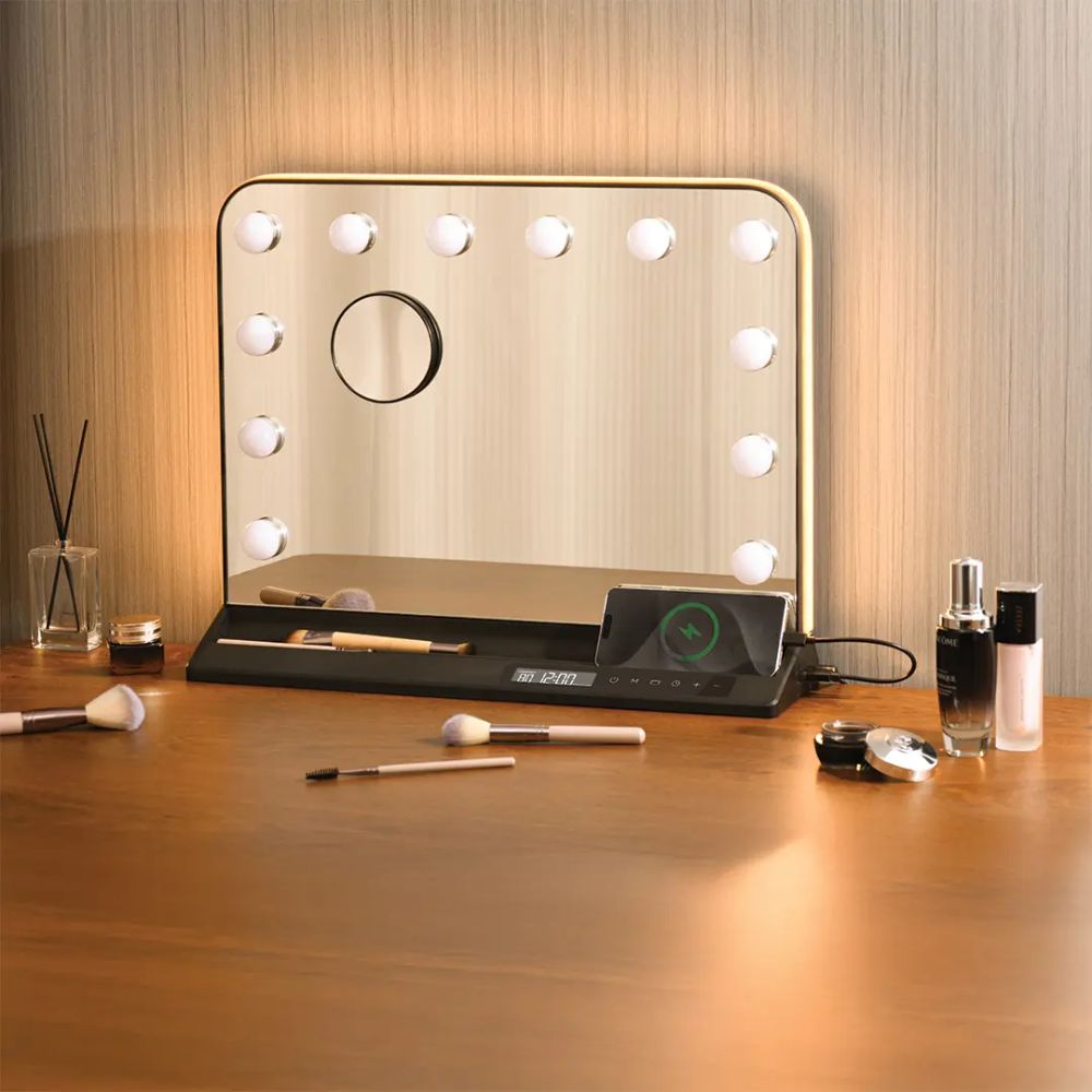 Green Lion Vanity Mirror – Black