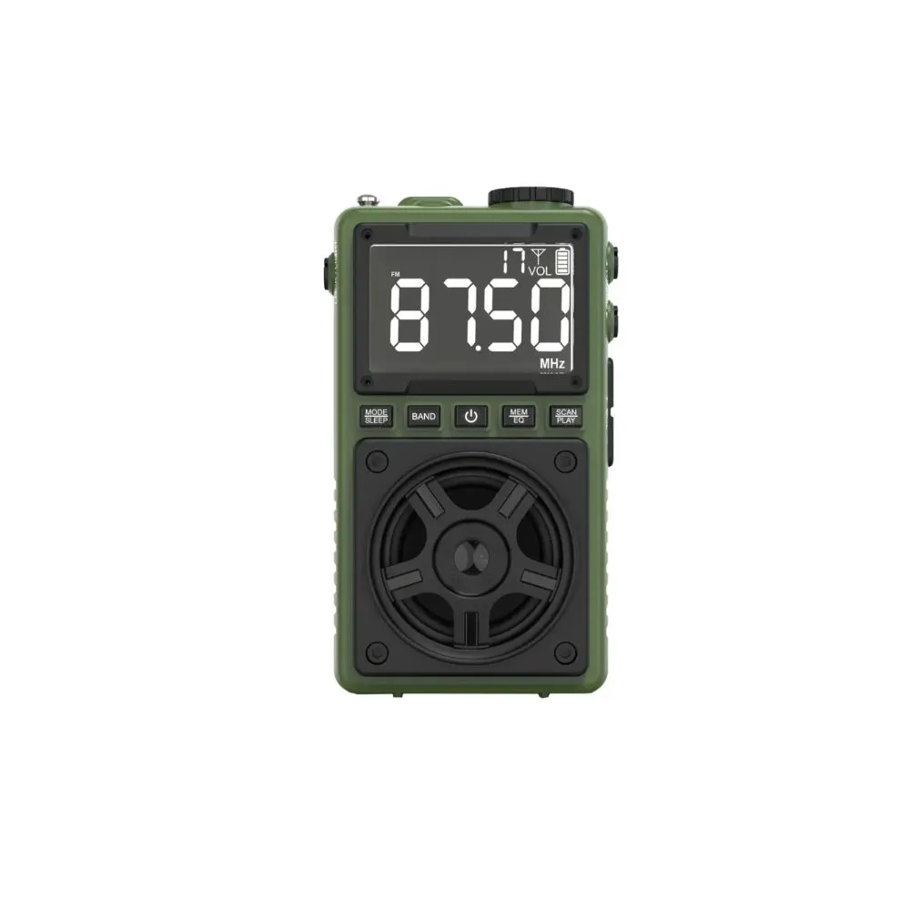 Green Lion Voyager Portable Radio | Flash Light | Speaker - Green
