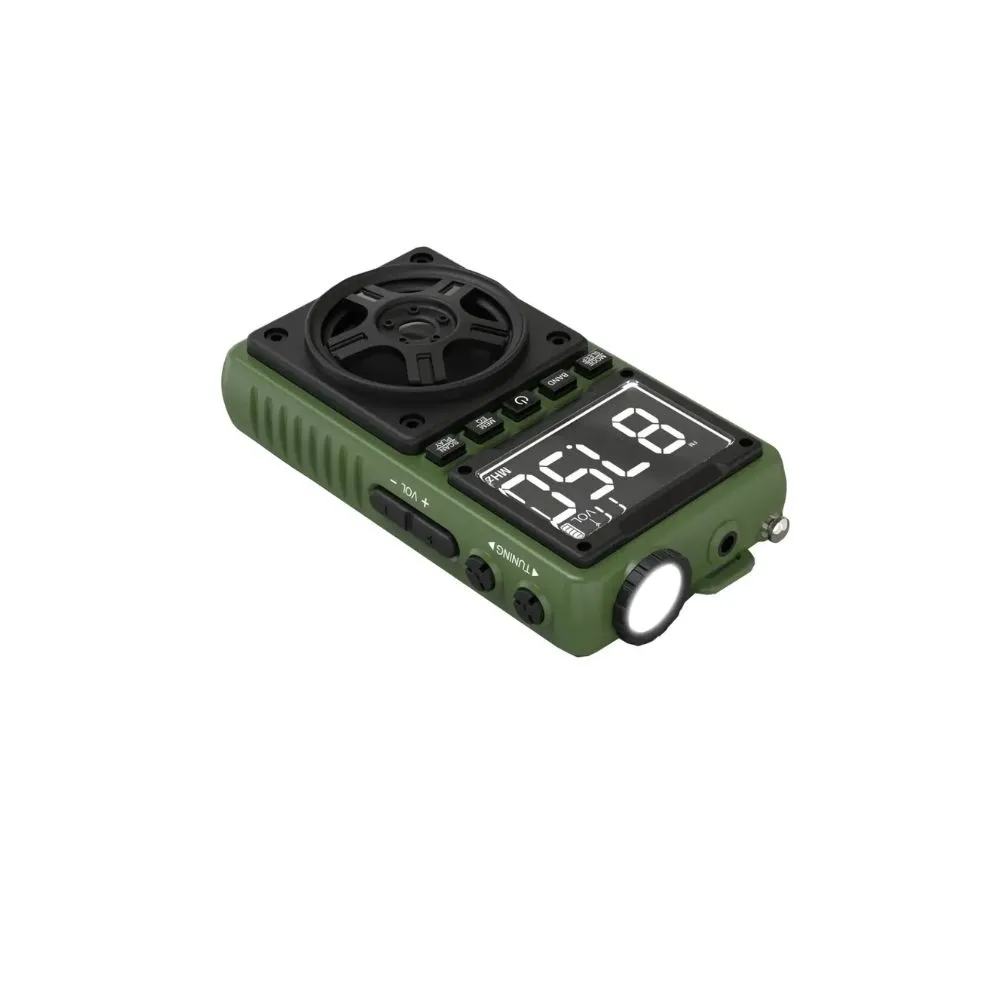 Green Lion Voyager Portable Radio | Flash Light | Speaker - Green