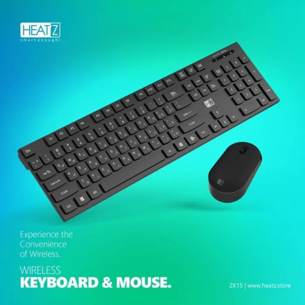 Heatz Wireless Keyboard and Mouse ZK15