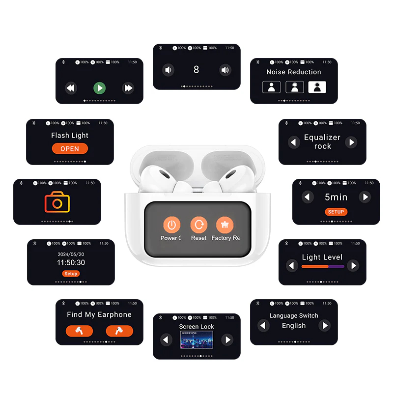 HOCO EW72 TWS with Noise Canceling and Touch Screen