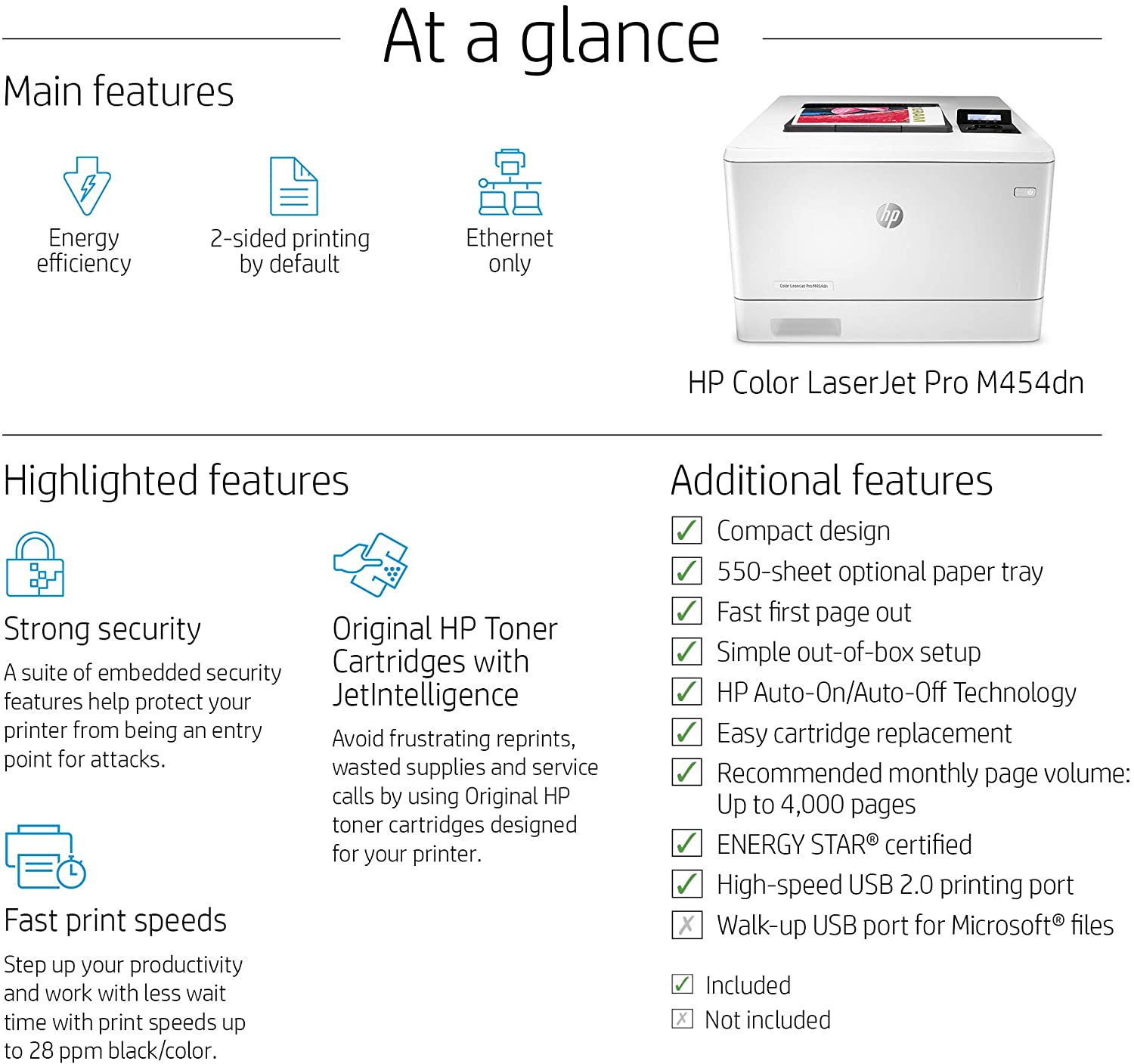 HP Color LaserJet Pro M454dn