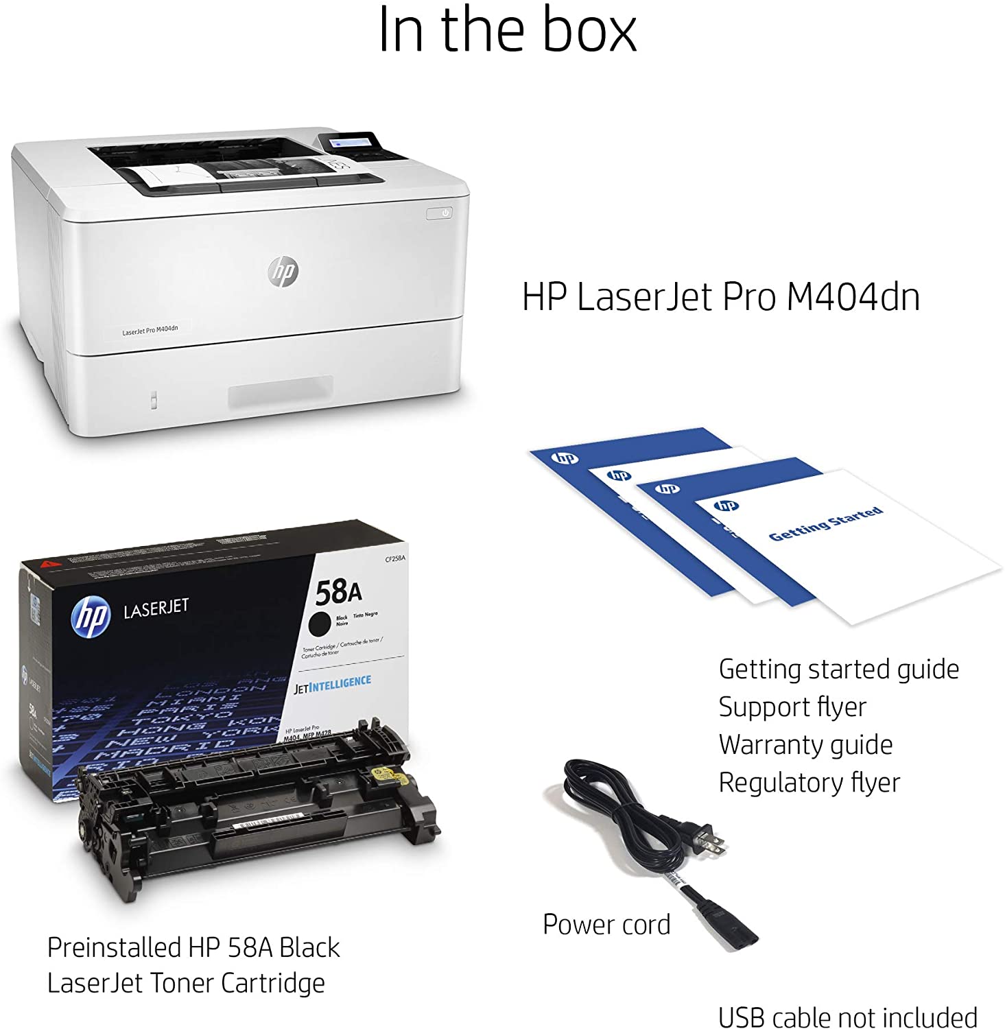 HP LaserJet 400 M404dn Printer