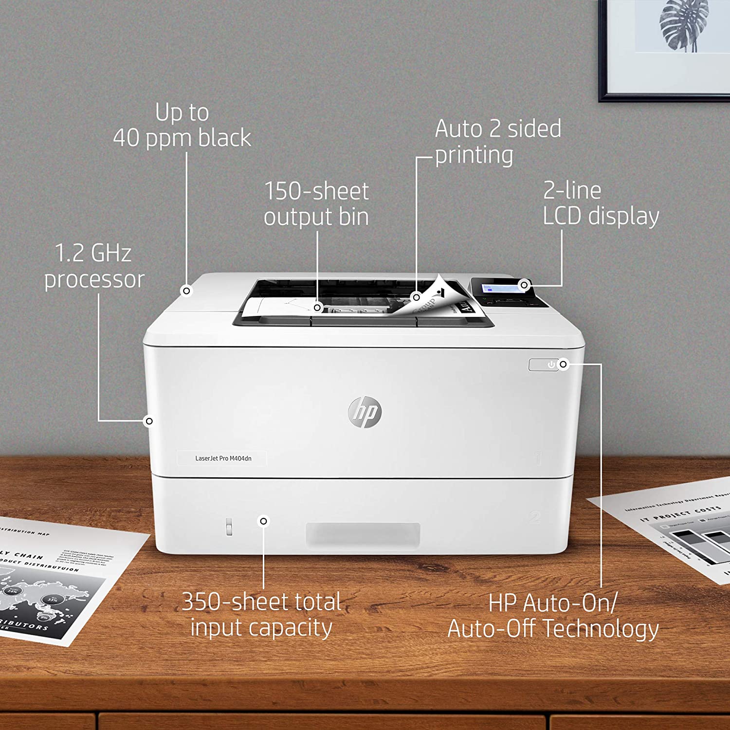 HP LaserJet 400 M404dn Printer