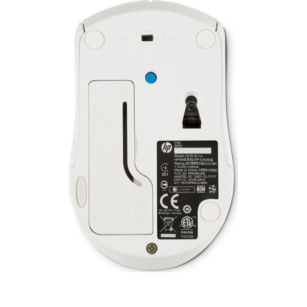 HP Wireless Mouse G3t X3000, white, 1600DPI