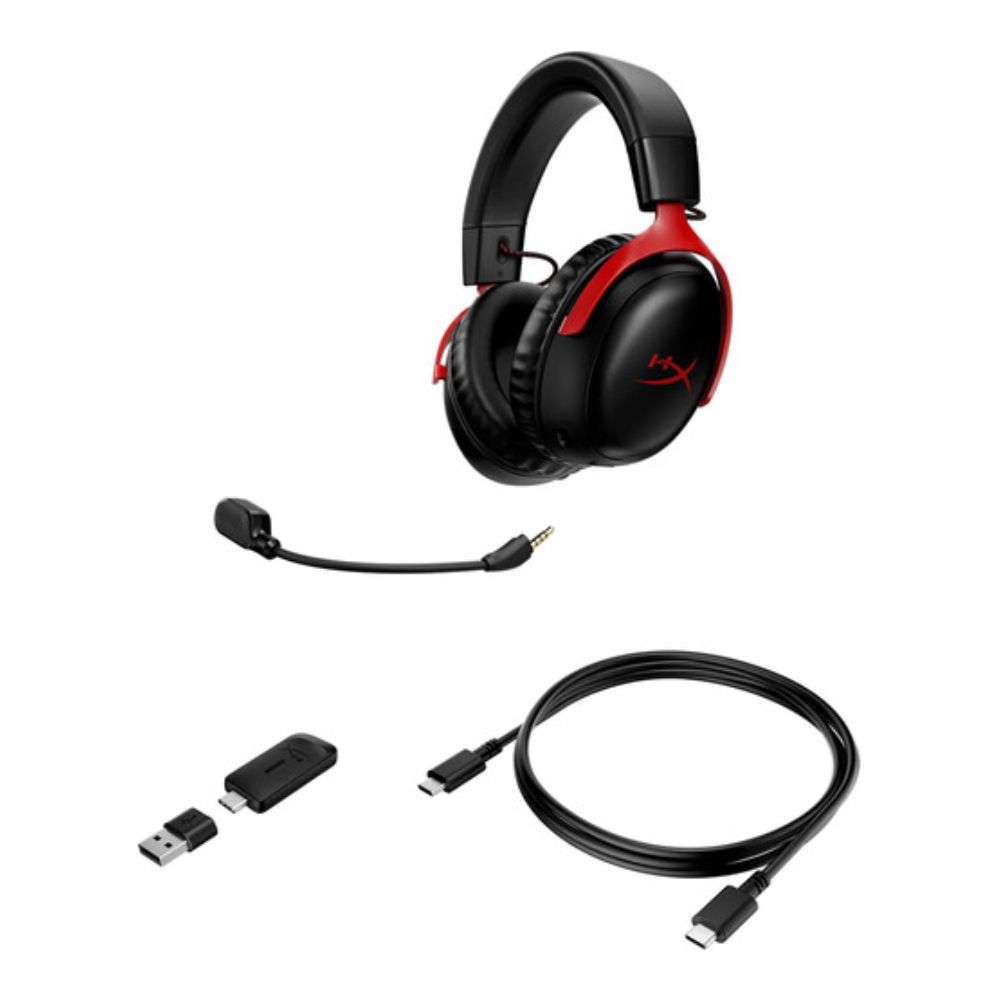 HyperX Cloud III Wireless Gaming Headset (Black/Red)