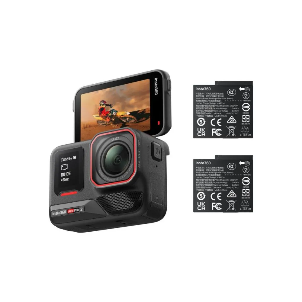 Insta360 Ace Pro 2 Action Camera Battery Bundle