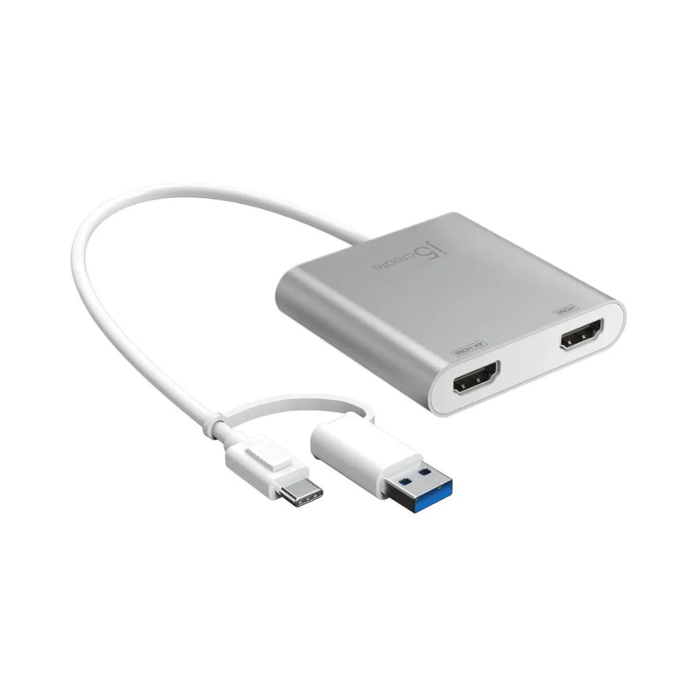 j5create JCA365 USB-C to Dual HDMI Multi-Monitor Adapter