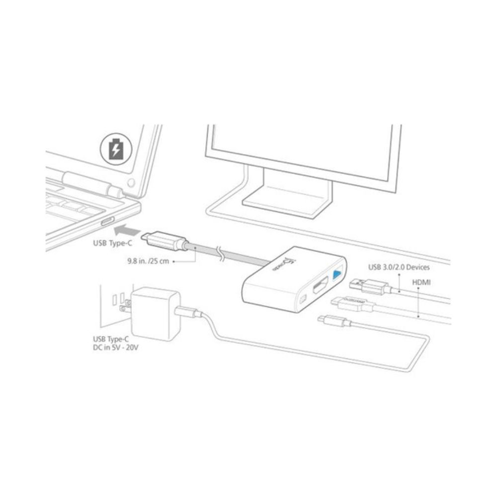 j5create JCA379 USB 3.0 Type-C to HDMI with Power Delivery