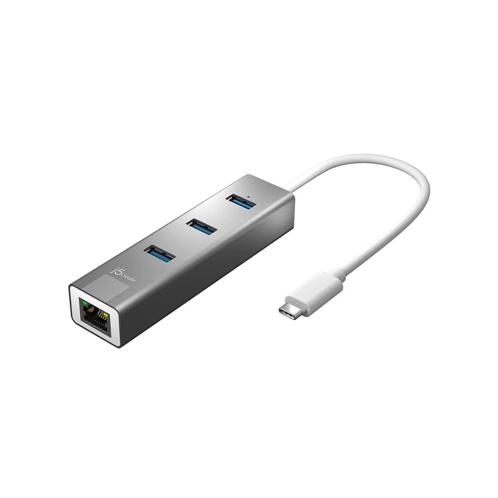 j5create JCH474 USB-C 3-Port HUB +Gigabit Ethernet Multi Adapter
