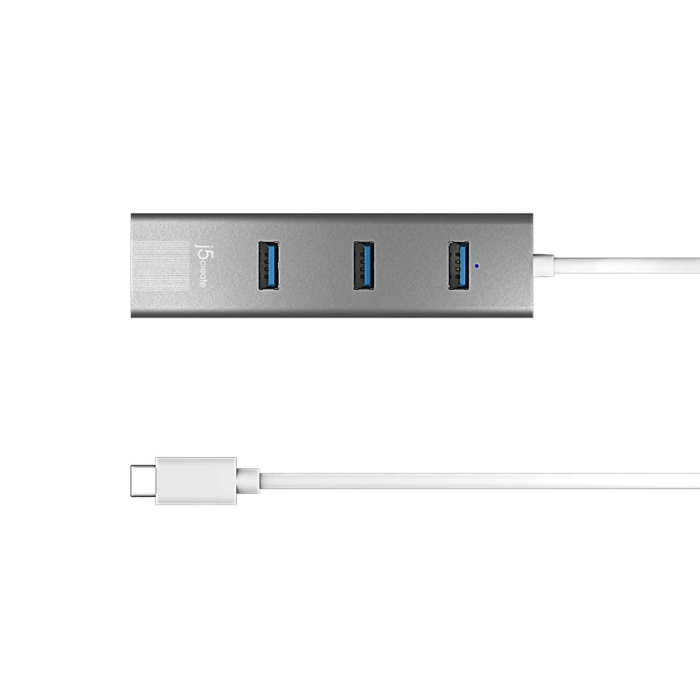 j5create JCH474 USB-C 3-Port HUB +Gigabit Ethernet Multi Adapter