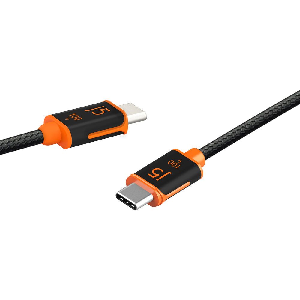 j5create JUCX25L18 USB-C 100W Sync &amp; Charge Cable (6′)