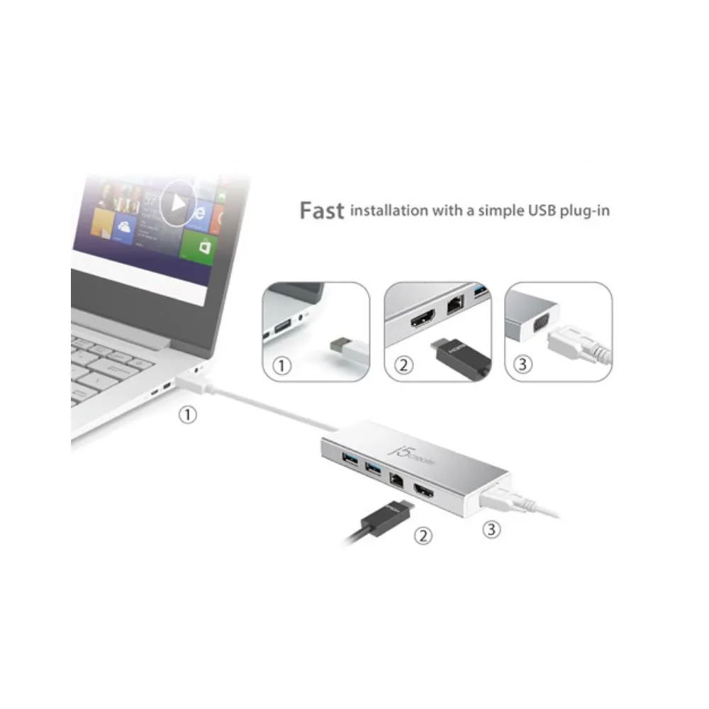 j5create JUD380 USB 3.1 Gen 1 Mini Dock