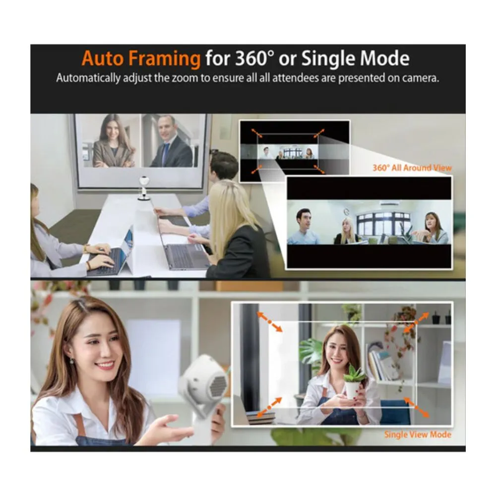 j5create JVU368 360° AI-Powered Webcam with Speakerphone