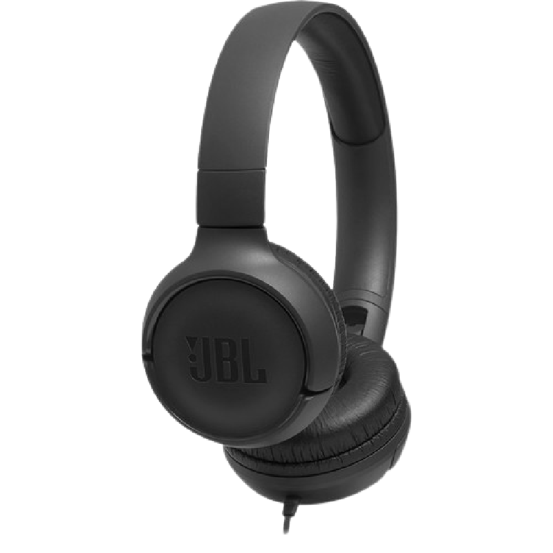 JBL TUNE 500 On-Ear Wired Headphone - Black | JBLT500BLKAM