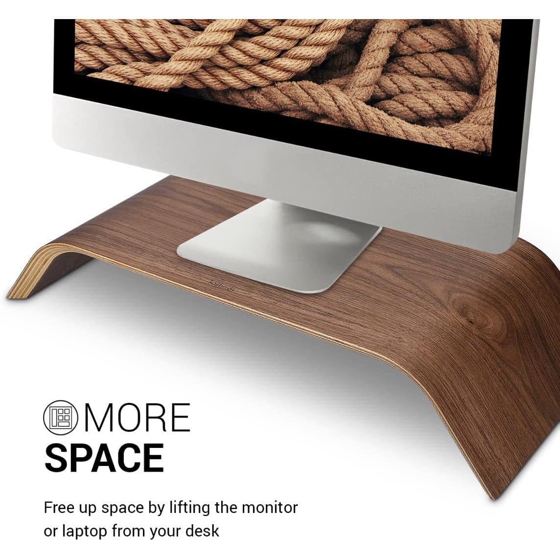 kalibri Wood Monitor Stand Riser – Computer Desk Holder Desktop