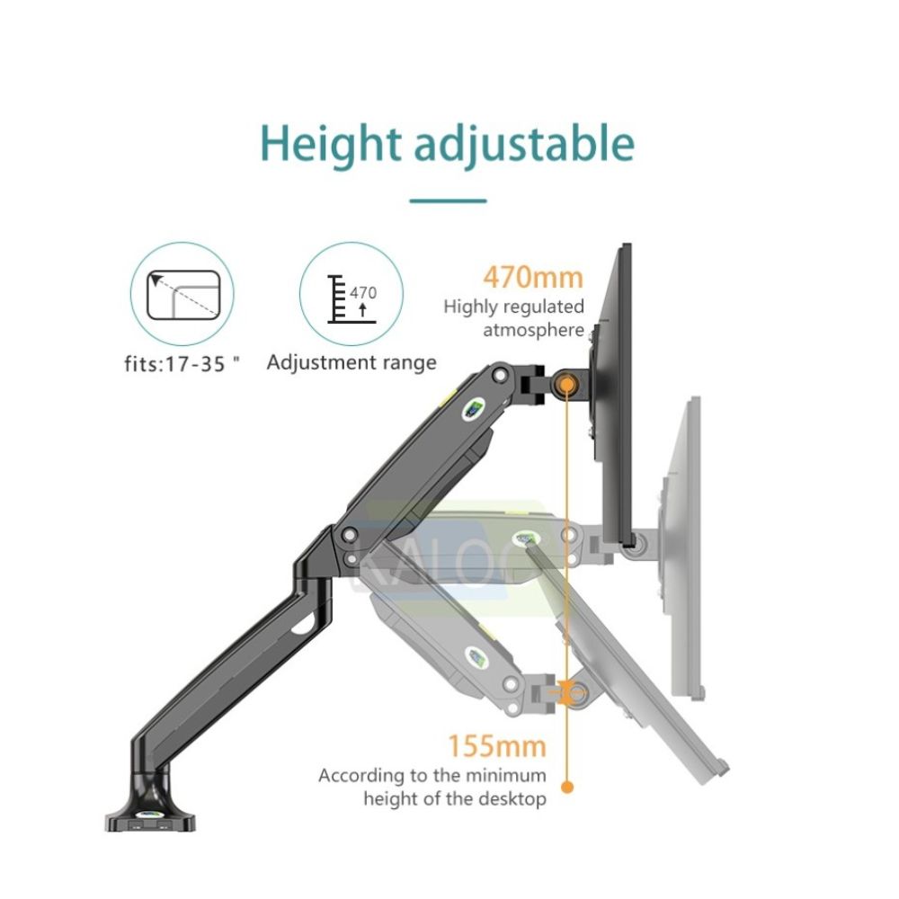 KALOC DS110B Adjustable Single Monitor Arm