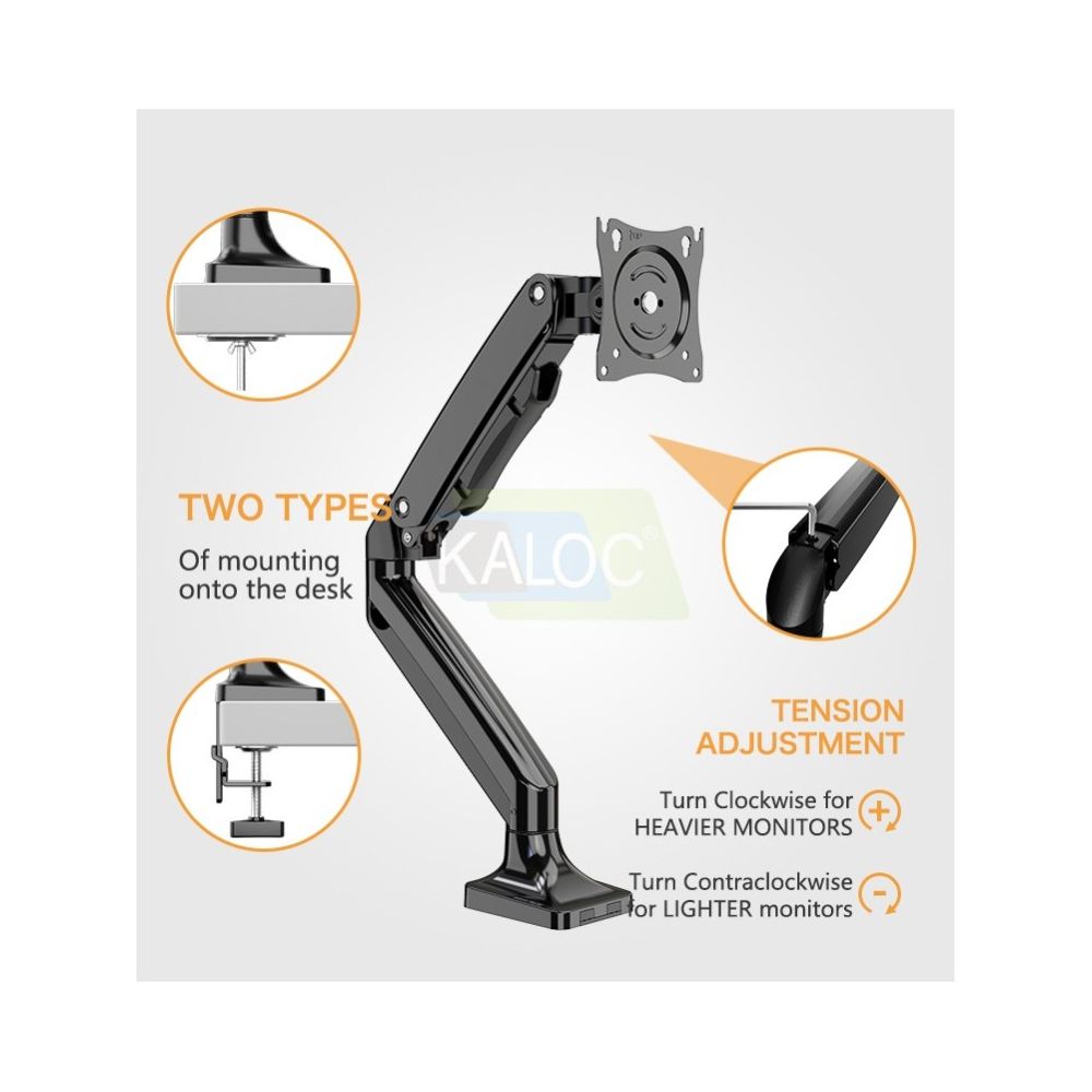 KALOC DS110B Adjustable Single Monitor Arm