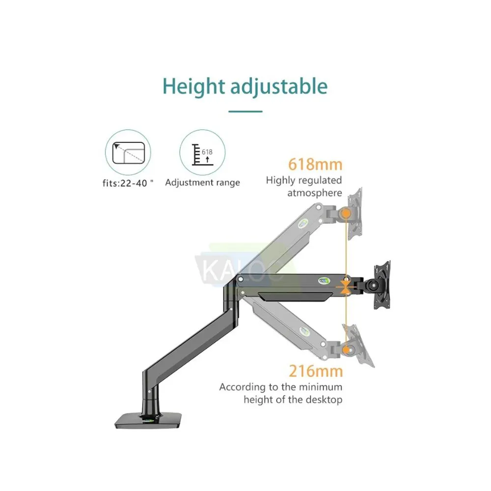 KALOC DS160 Adjustable Single Monitor Arm