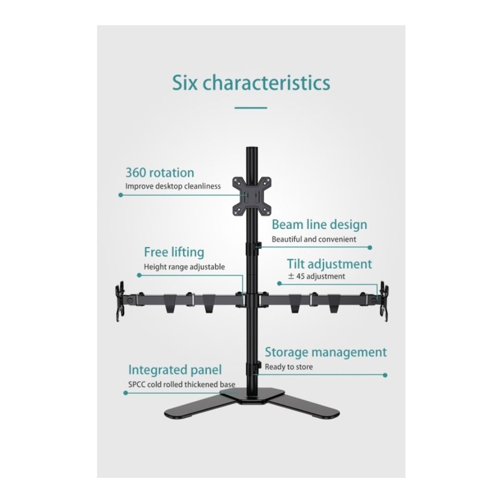 Kaloc DW230T Adjustable Triple Monitor Arm