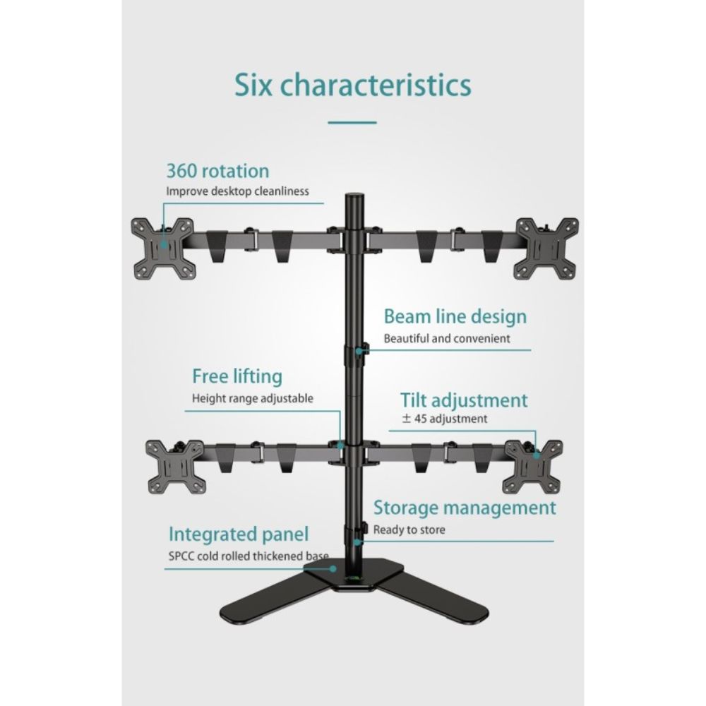 Kaloc DW240T Adjustable 4 Monitor Arm