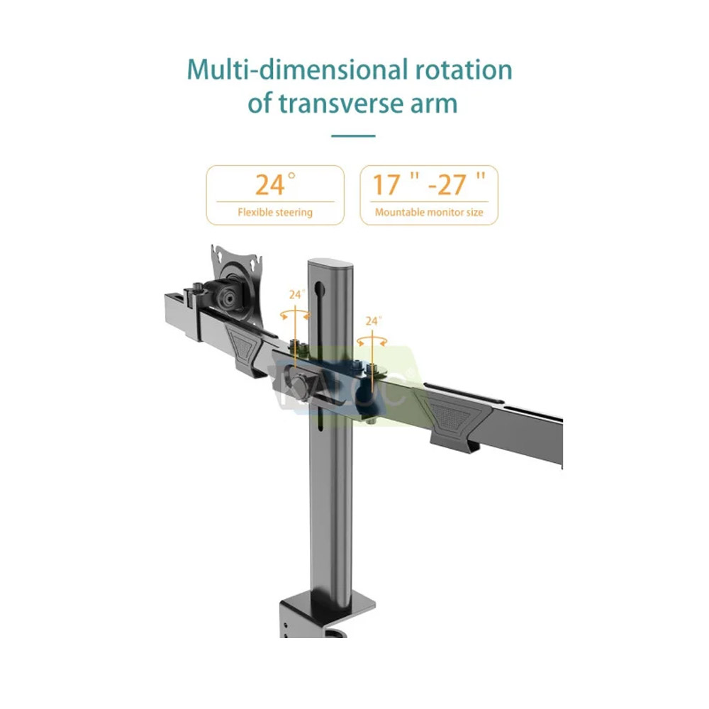 Kaloc DZ220J Adjustable Horizontal Dual Monitor Arm