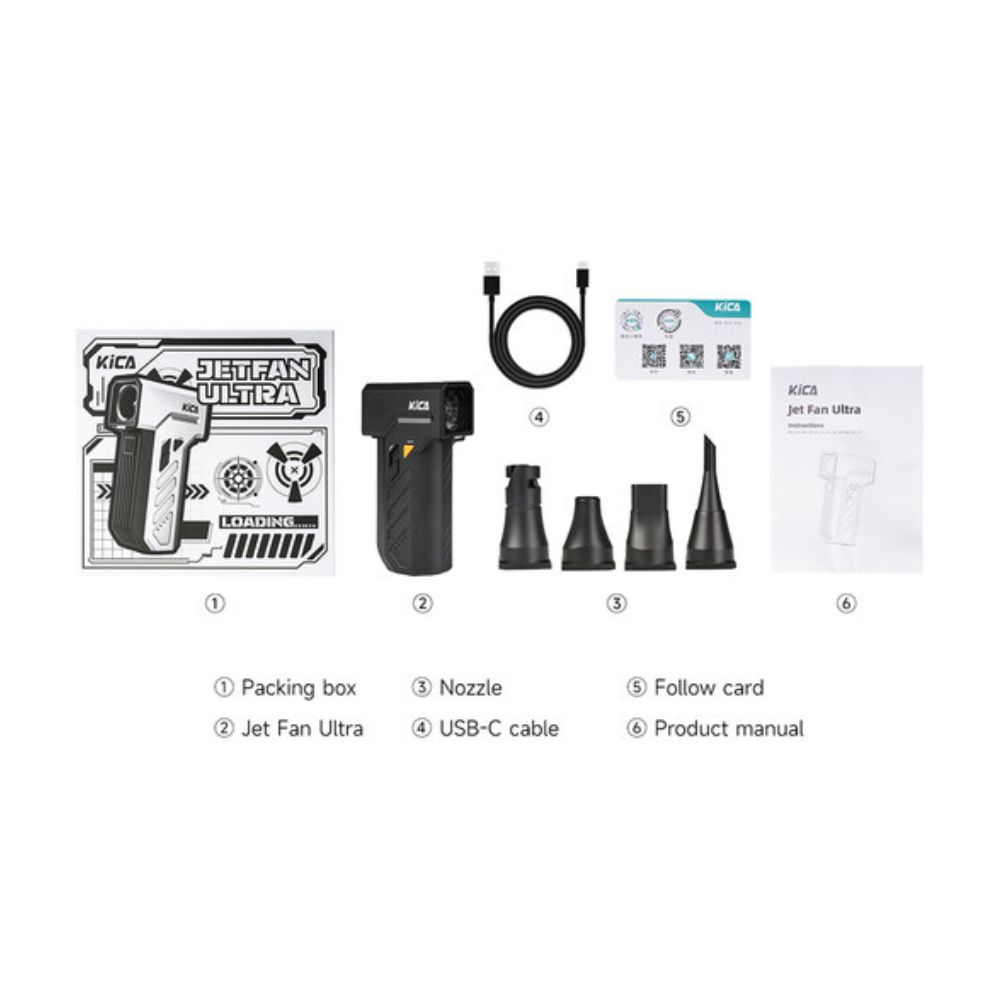 KiCA Jet Fan Ultra Blowing and Suction 48m/s