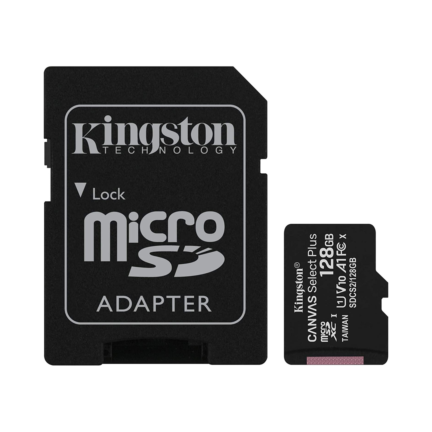 Kingston 128GB Canvas Select Plus UHS-I microSDXC Memory Card with SD Adapter