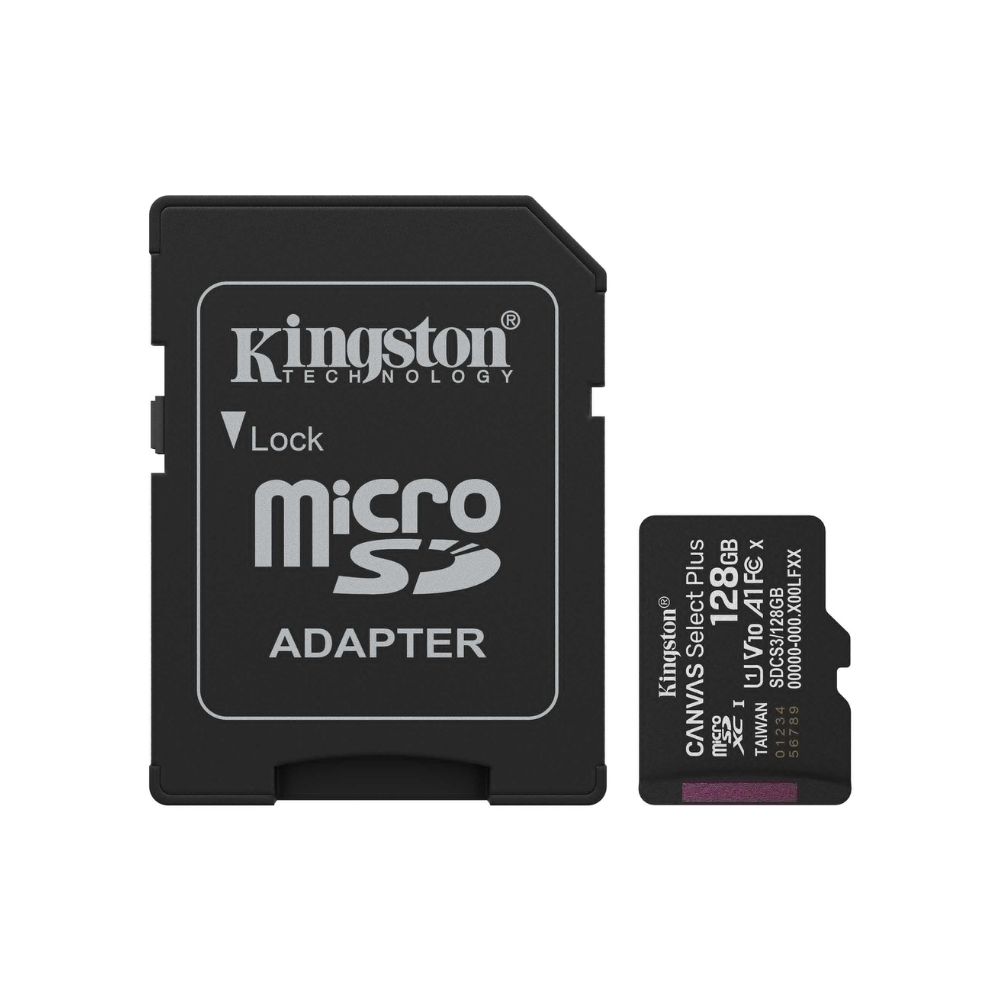 Kingston Canvas Select Plus High-Speed UHS-I U1 A1 microSDXC Memory Card with SD Adapter