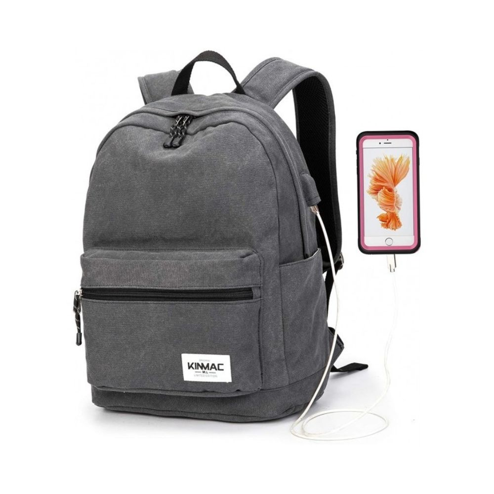 Kinmac Backpack KMB438 Gray Canvas