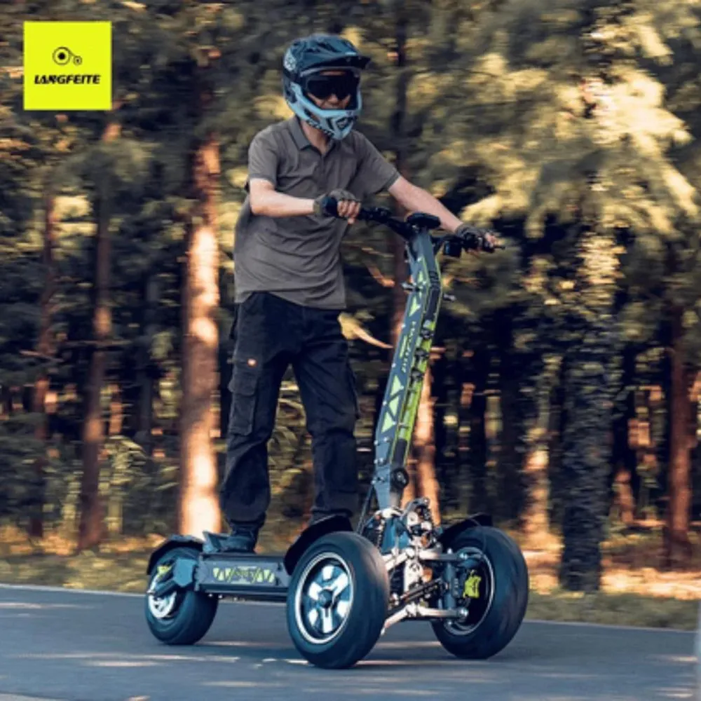 Langfeite GT3 3-Wheeler Heavy-Duty Electric Tricycle Scooter – Black