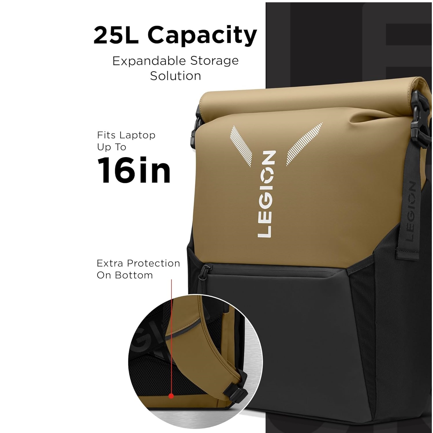 Lenovo Legion 16″ Gaming Backpack GB500 (Black-Brown)