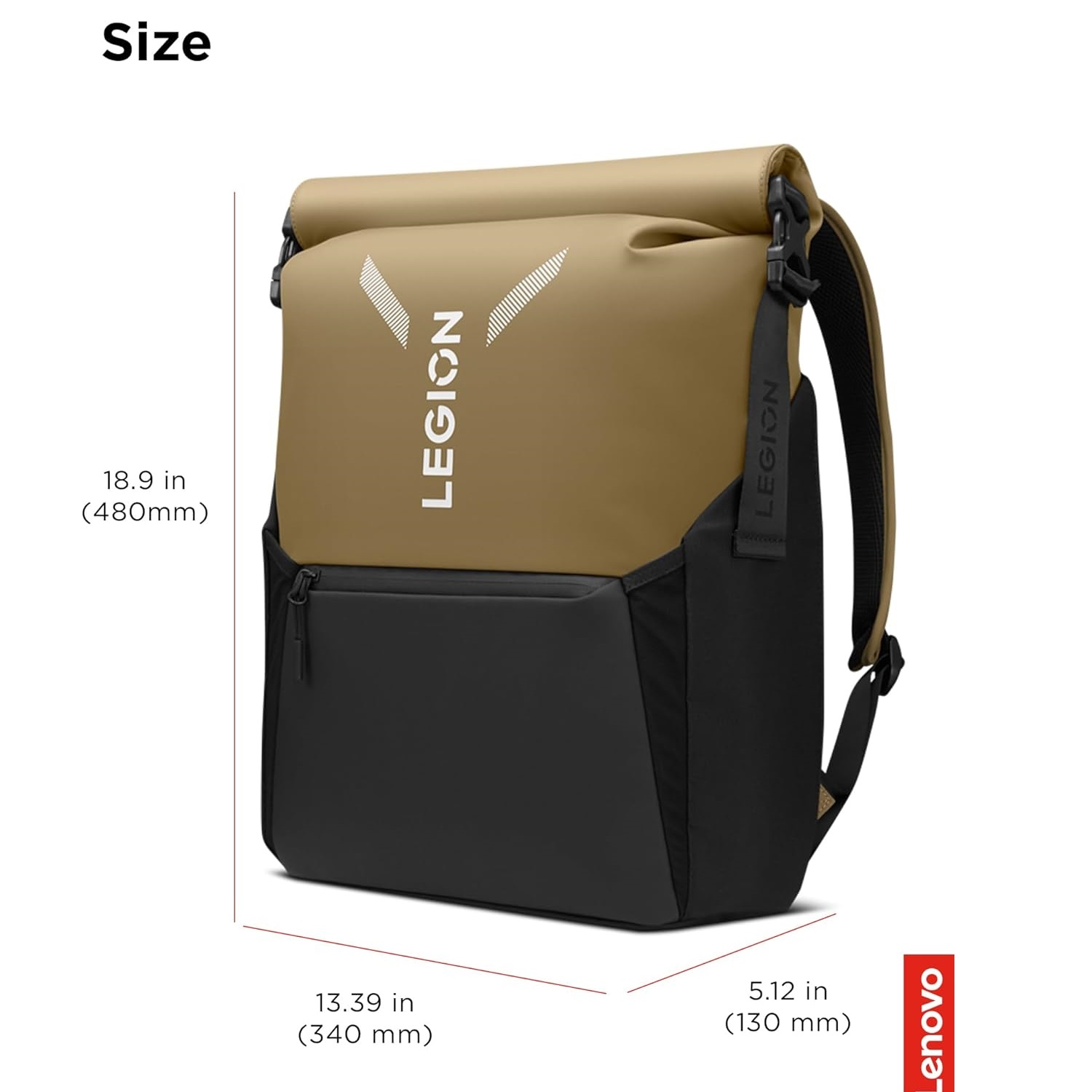 Lenovo Legion 16″ Gaming Backpack GB500 (Black-Brown)