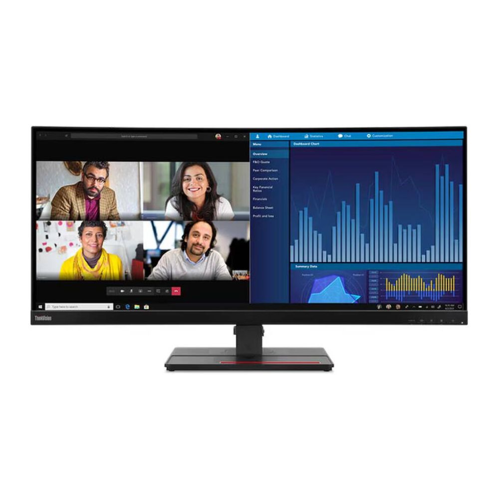 Lenovo ThinkVision P34w-20 34″ Ultrawide QHD 60Hz 4ms IPS Monitor with USB-C Hub & KVM Switch