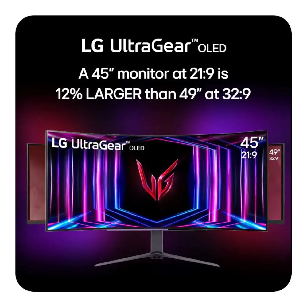 LG UltraGear 45″ OLED Curved WQHD 240Hz 0.03ms FreeSync..