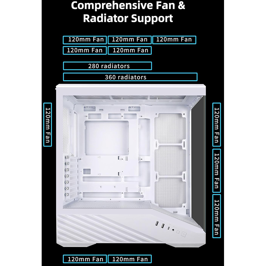 Lian Li Vector V100 Mid Tower Tempered Glass Black