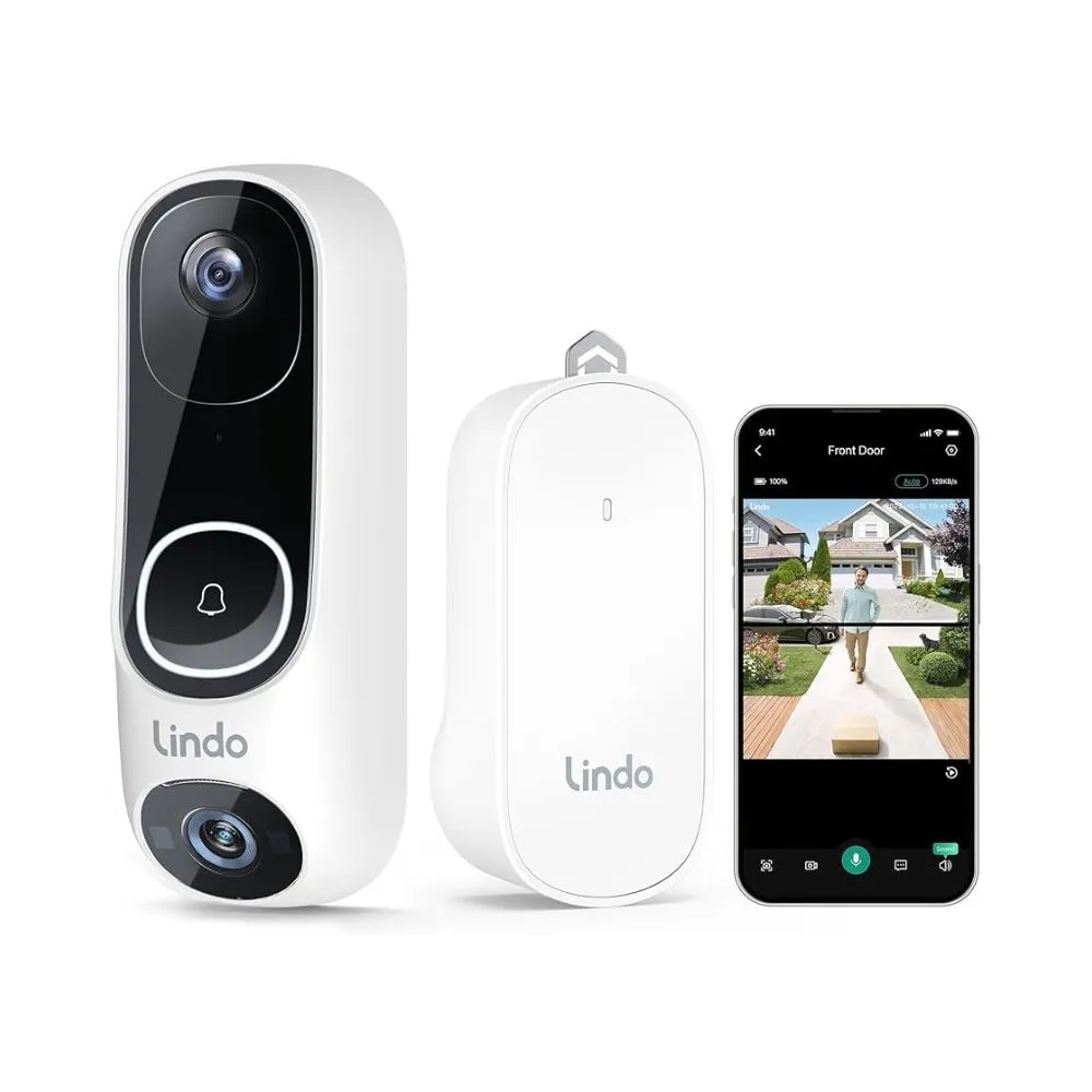 Lindo Pro Dual Camera Video Doorbell 2k